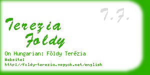 terezia foldy business card