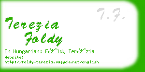 terezia foldy business card